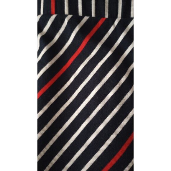 roz & ali Navy, White, Red Striped Maxi Skirt 1X - Picture 4 of 5